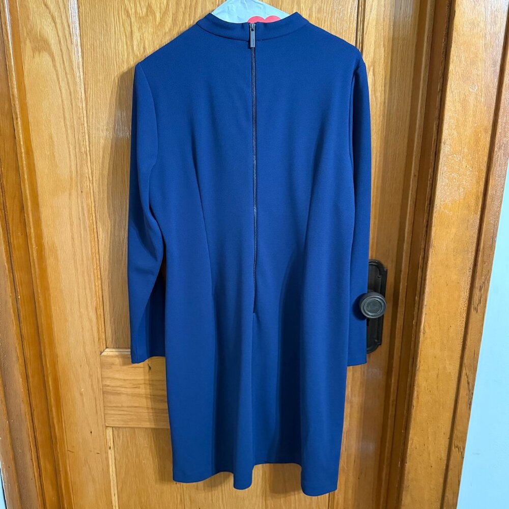 Calvin Klein - Navy Bow Dress - Like New - Picture 4 of 5